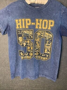 Men's Blue 'Hip-Hop 90' Graphic Tee
